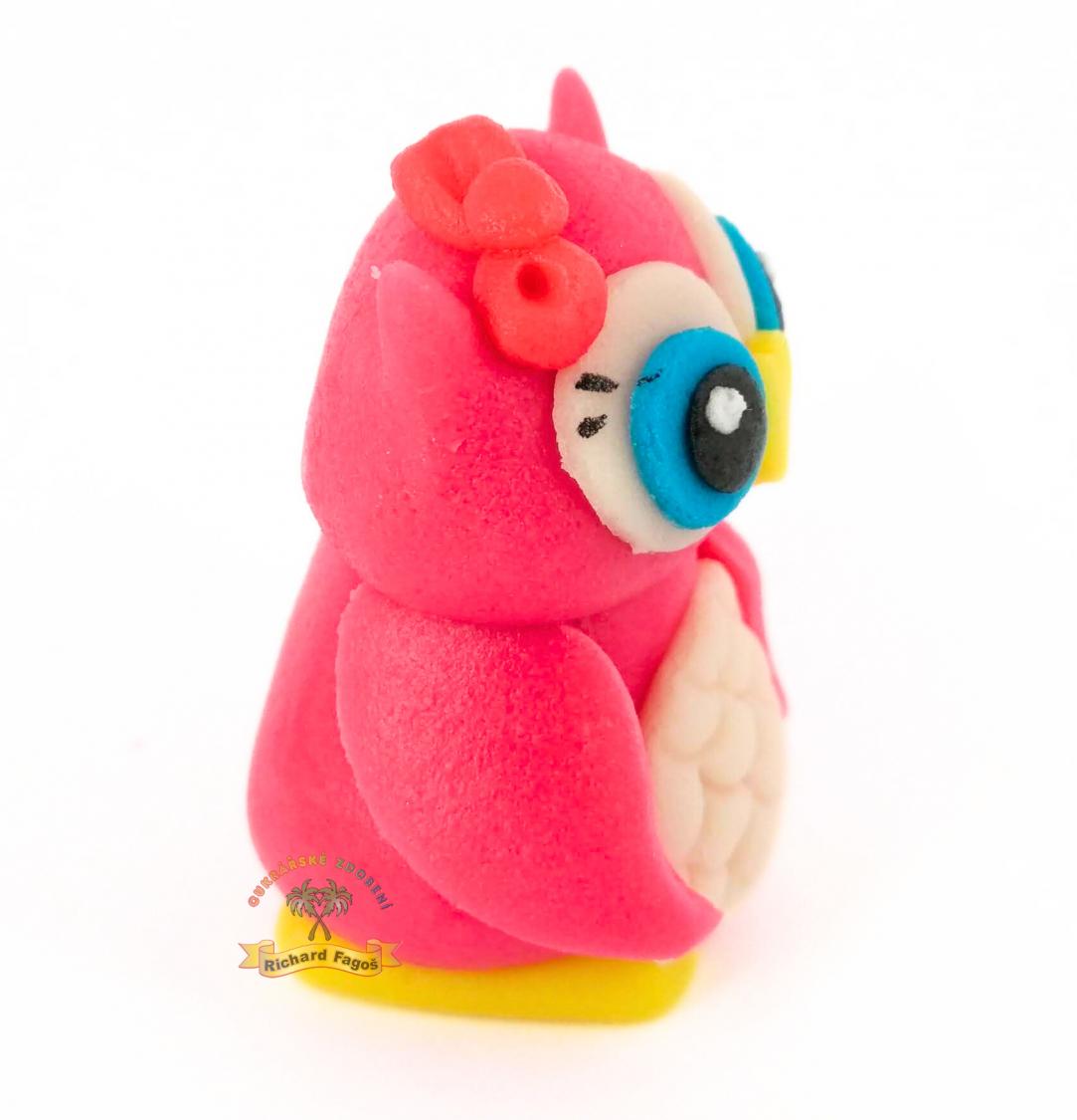 Figurka 3D 60g ( růžová sova )