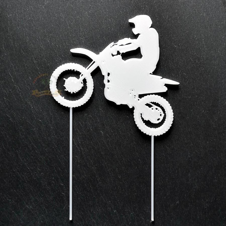 Zápich Motorkář bílý