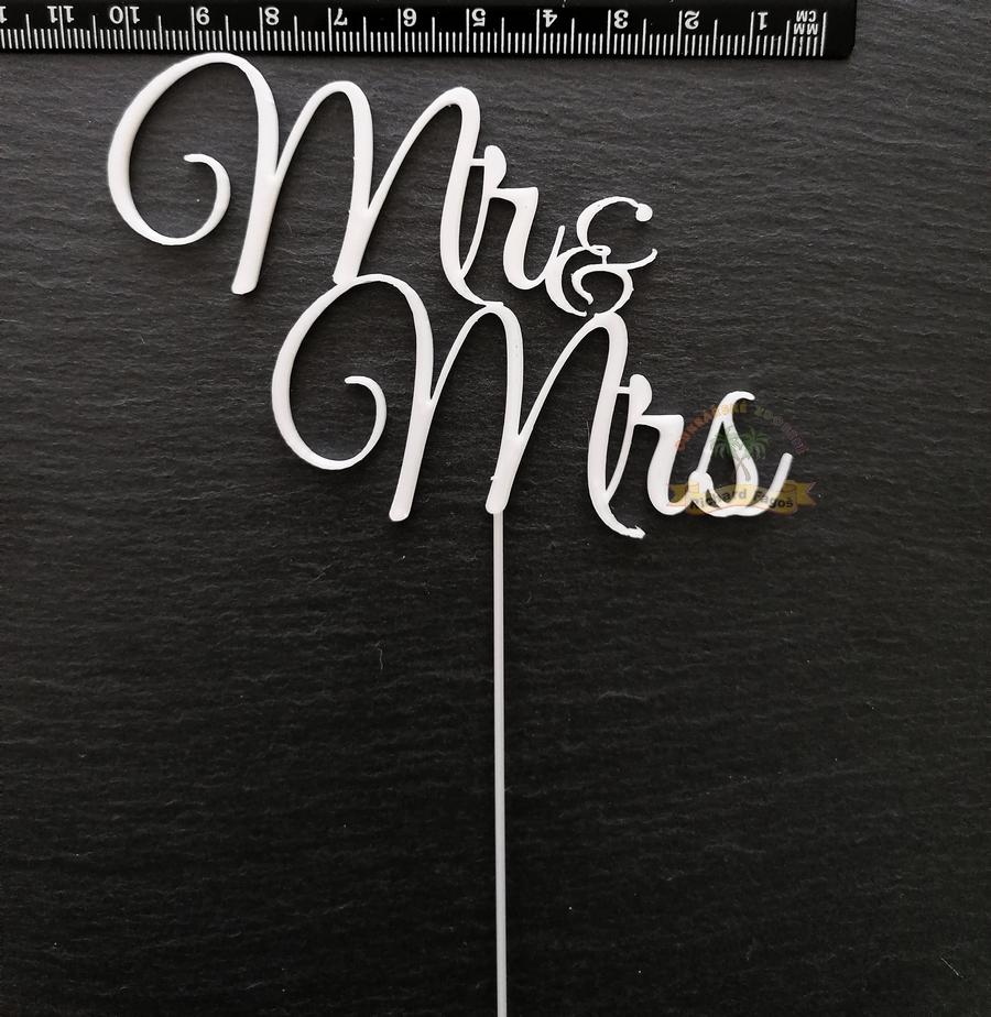 Zápich Mr & Mrs bílý