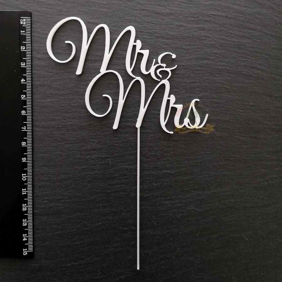 Zápich Mr & Mrs bílý