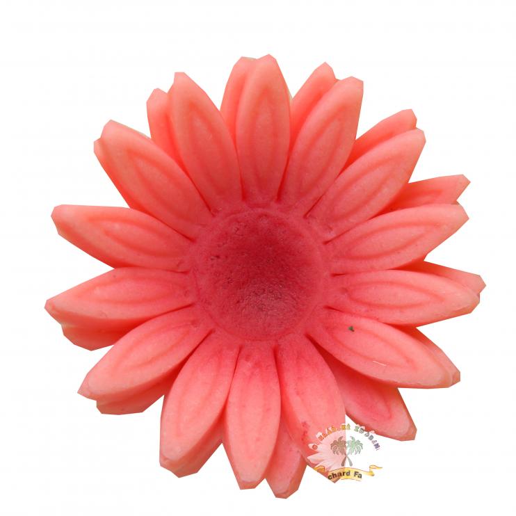 Modelované květy gerbera růžová s růžovým stříkaným středem