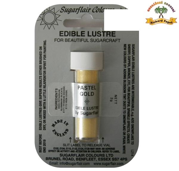 Jedlá prachová perleťová barva Sugarflair 7 ml - Pastel Gold